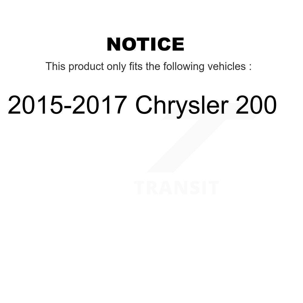 Front Complete Shocks Strut Coil Spring Mount Assemblies Kit For 2015-2017 Chrysler 200 K78A-100563