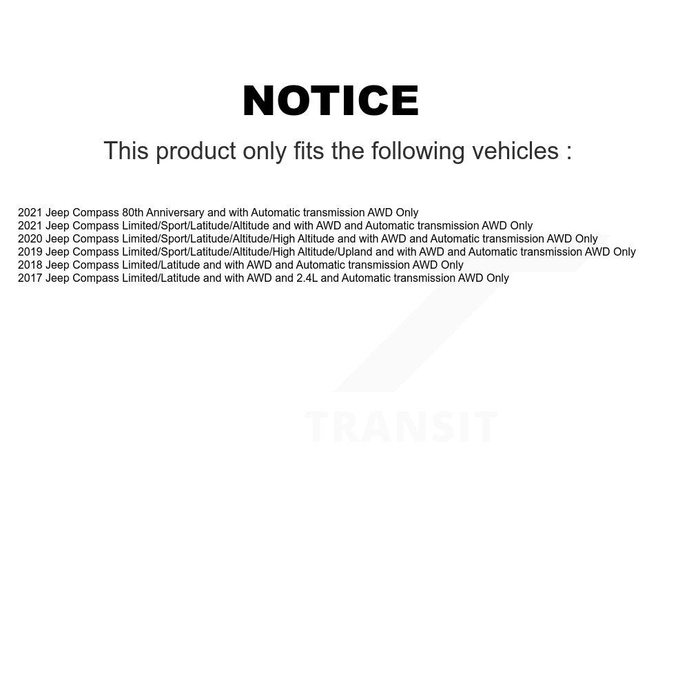 Front Complete Shocks Strut And Coil Spring Mount Assemblies Kit For Jeep Compass K78A-100583