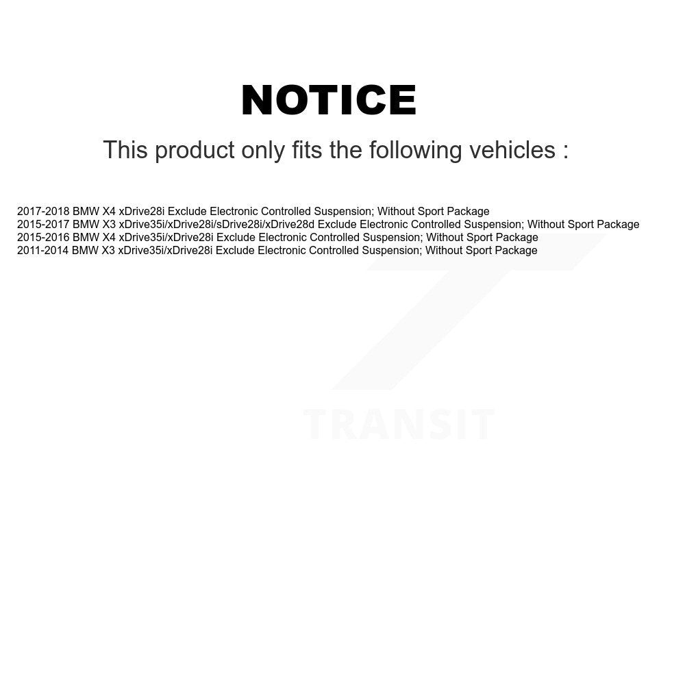 Rear Complete Shocks Strut And Coil Spring Mount Assemblies Pair For BMW X3 X4 K78A-100602