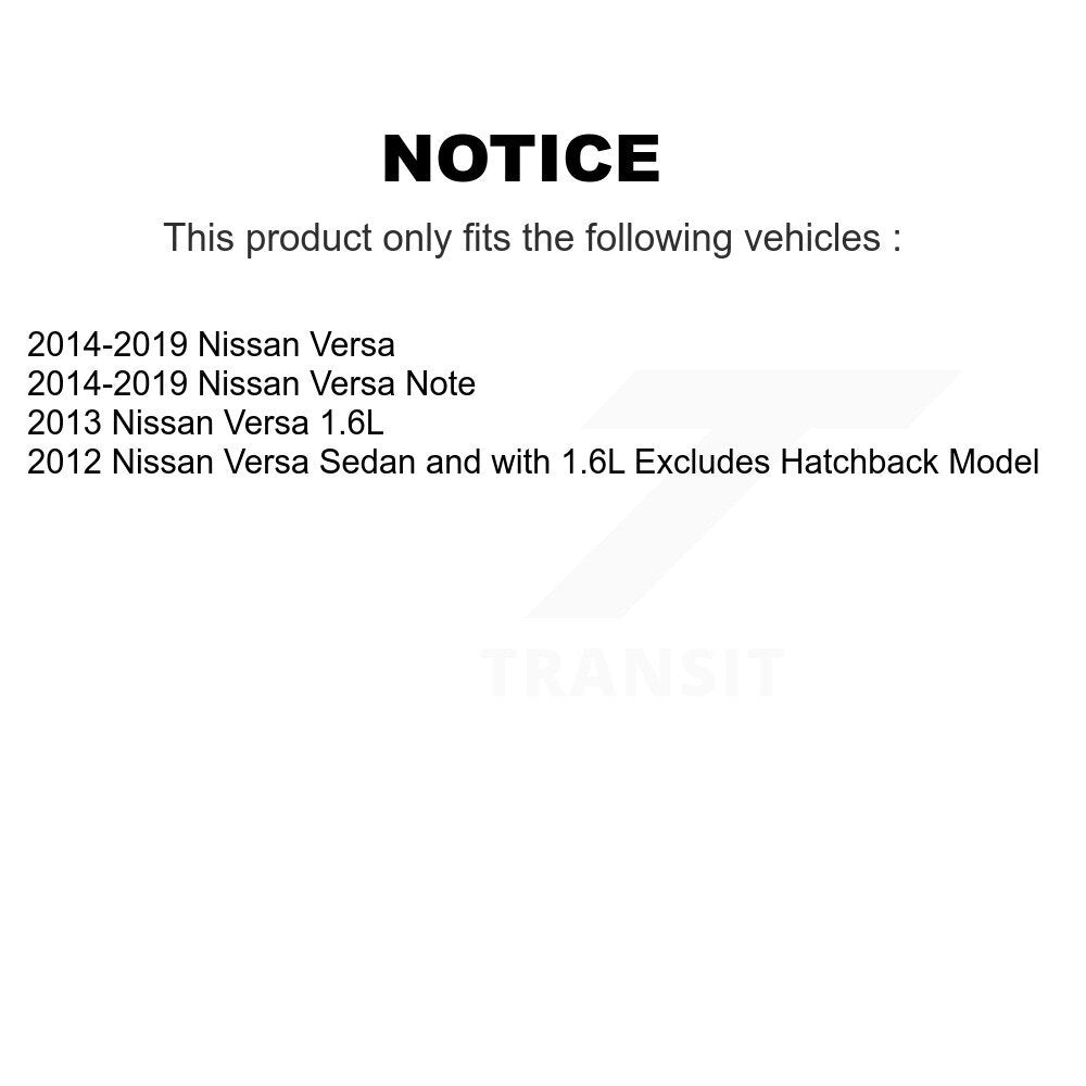 Front Rear Complete Shocks Strut Coil Spring Assembly Kit For Nissan Versa Note