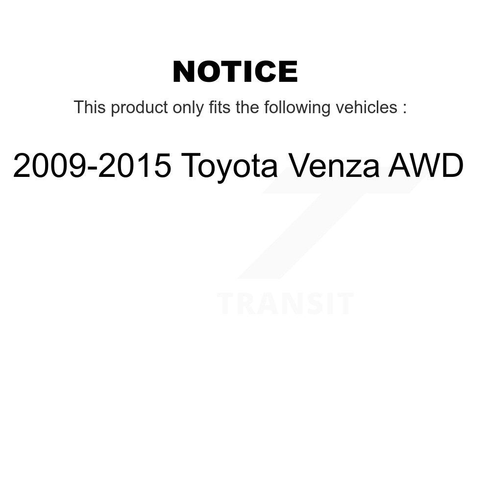Front Rear Complete Shocks Strut Coil Spring Kit For 2009-2015 Toyota Venza AWD