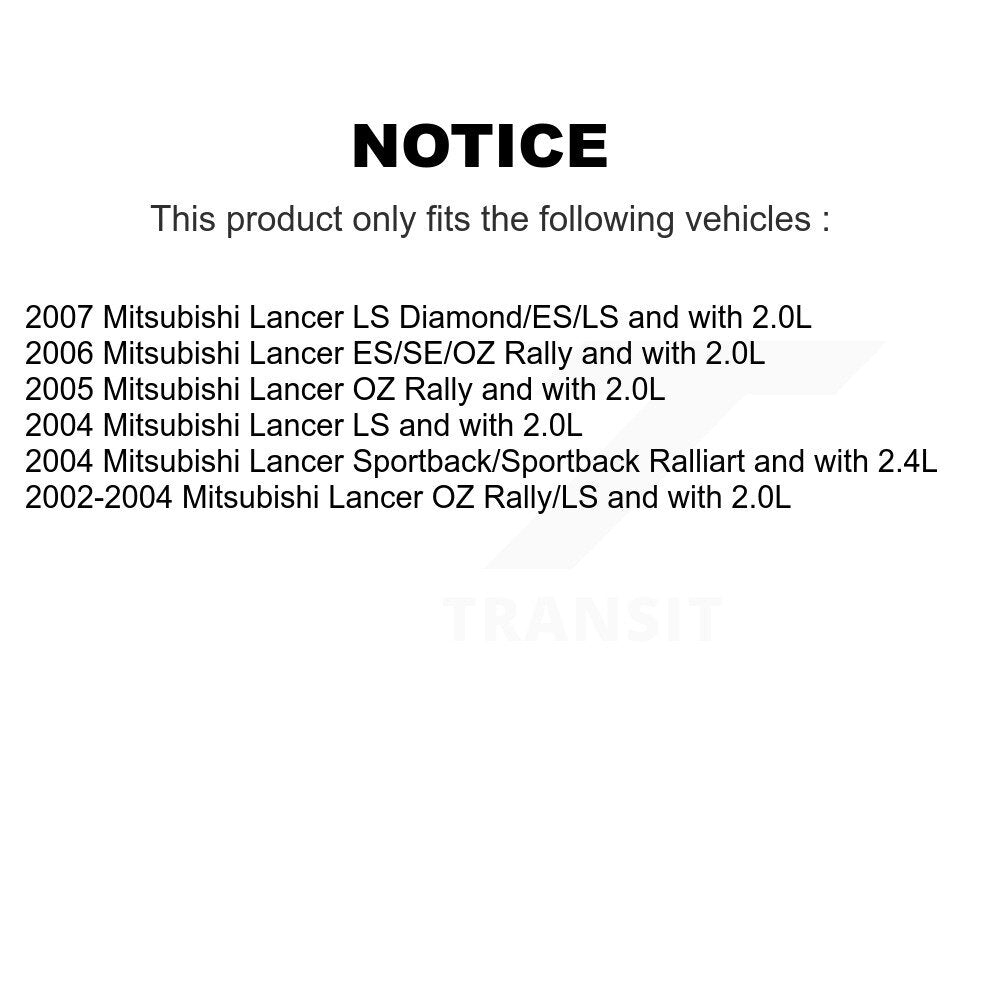 Front Rear Complete Shocks Strut Coil Spring Assembly Kit For Mitsubishi Lancer