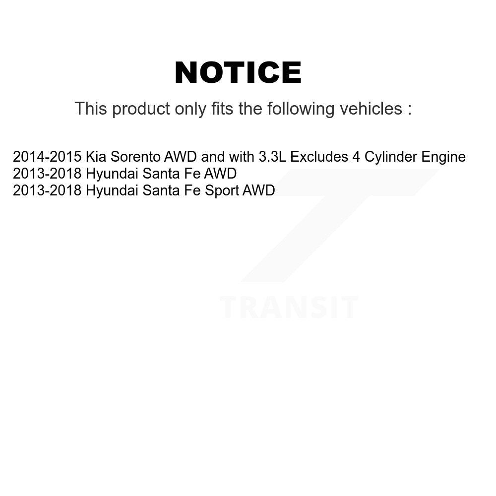 Front Rear Complete Strut Coil Spring Kit For Hyundai Santa Fe Sport Kia Sorento