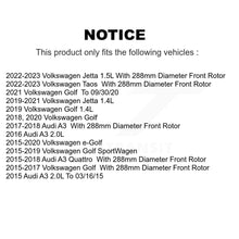 Charger l'image dans la galerie, Front Brake Rotor &amp; Ceramic Pad Kit For Volkswagen Jetta Audi Golf A3 SportWagen