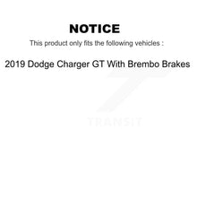 Charger l&#39;image dans la galerie, Front Brake Rotor &amp; Ceramic Pad Kit For 2019 Dodge Charger GT With Brembo Brakes