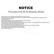 Charger l'image dans la galerie, Front Brake Rotor And Ceramic Pad Kit For Hyundai Sonata Kia Optima Niro EV Kona