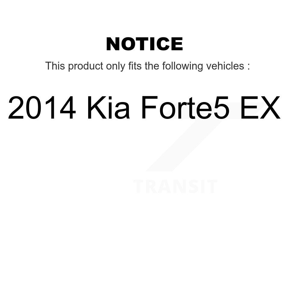 Front Disc Brake Rotors And Ceramic Pads Kit For 2014 Kia Forte5 EX