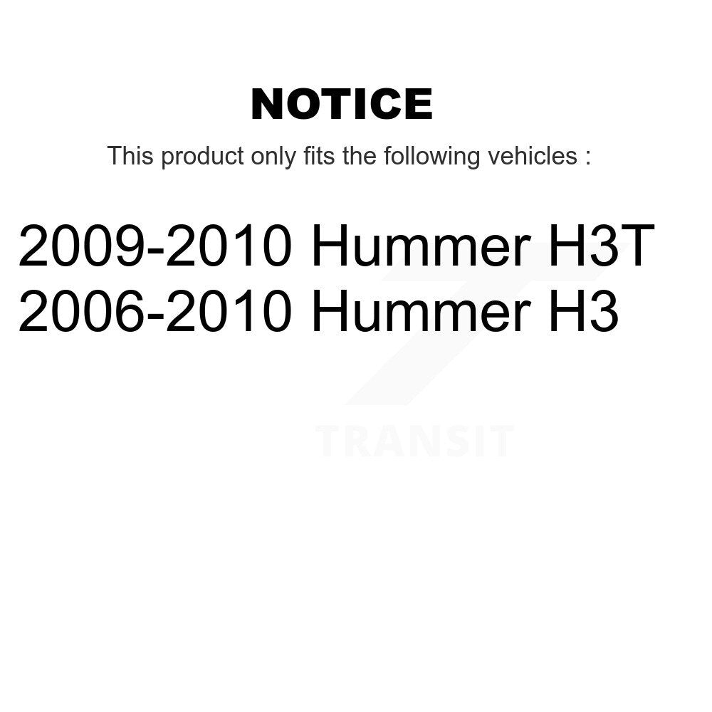 Front Disc Brake Rotors And Ceramic Pads Kit For Hummer H3 H3T