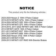 Load image into Gallery viewer, Front Brake Rotor Ceramic Pad Kit For INFINITI G37 Q50 Nissan 370Z Q60 M37 Q70 Z