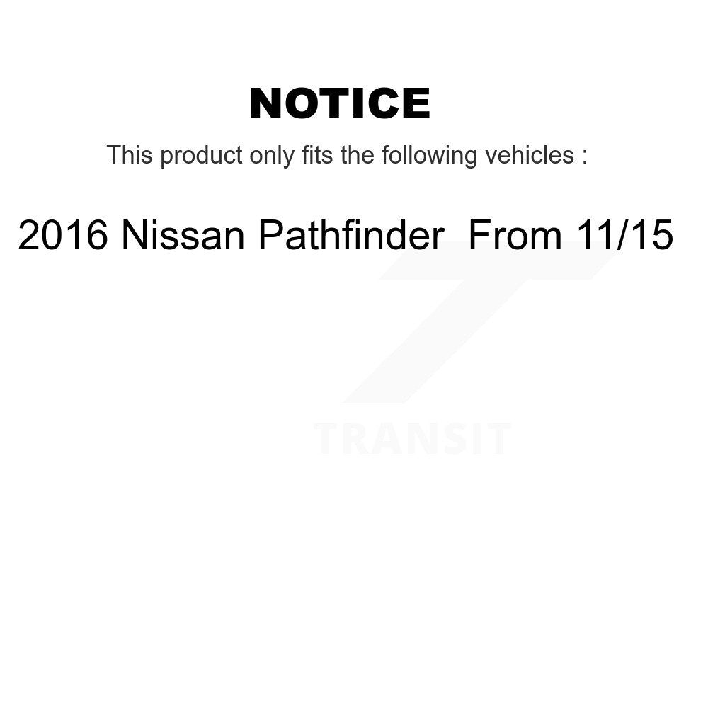 Front Disc Brake Rotor And Ceramic Pad Kit For 2016 Nissan Pathfinder From 11 15