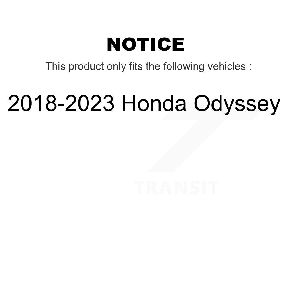 Front Disc Brake Rotors And Ceramic Pads Kit For 2018-2023 Honda Odyssey