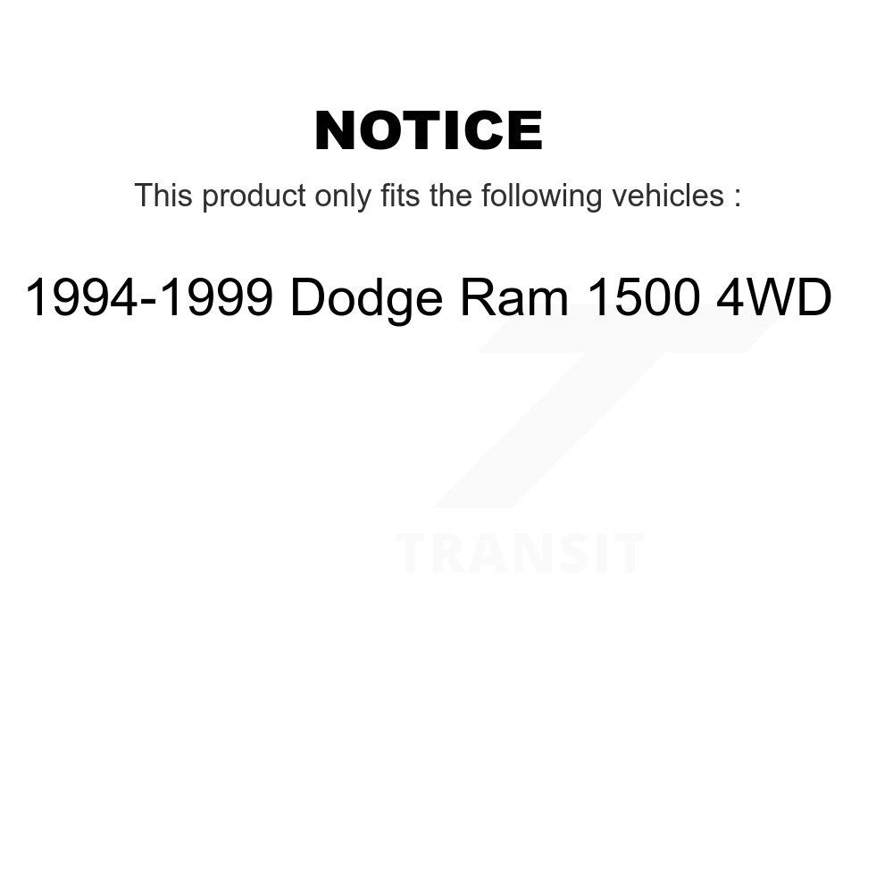 [Front] 1994-1999 Dodge Ram 1500 4WD Premium OE Brake Rotors & Ceramic Pads Kit For Max Braking