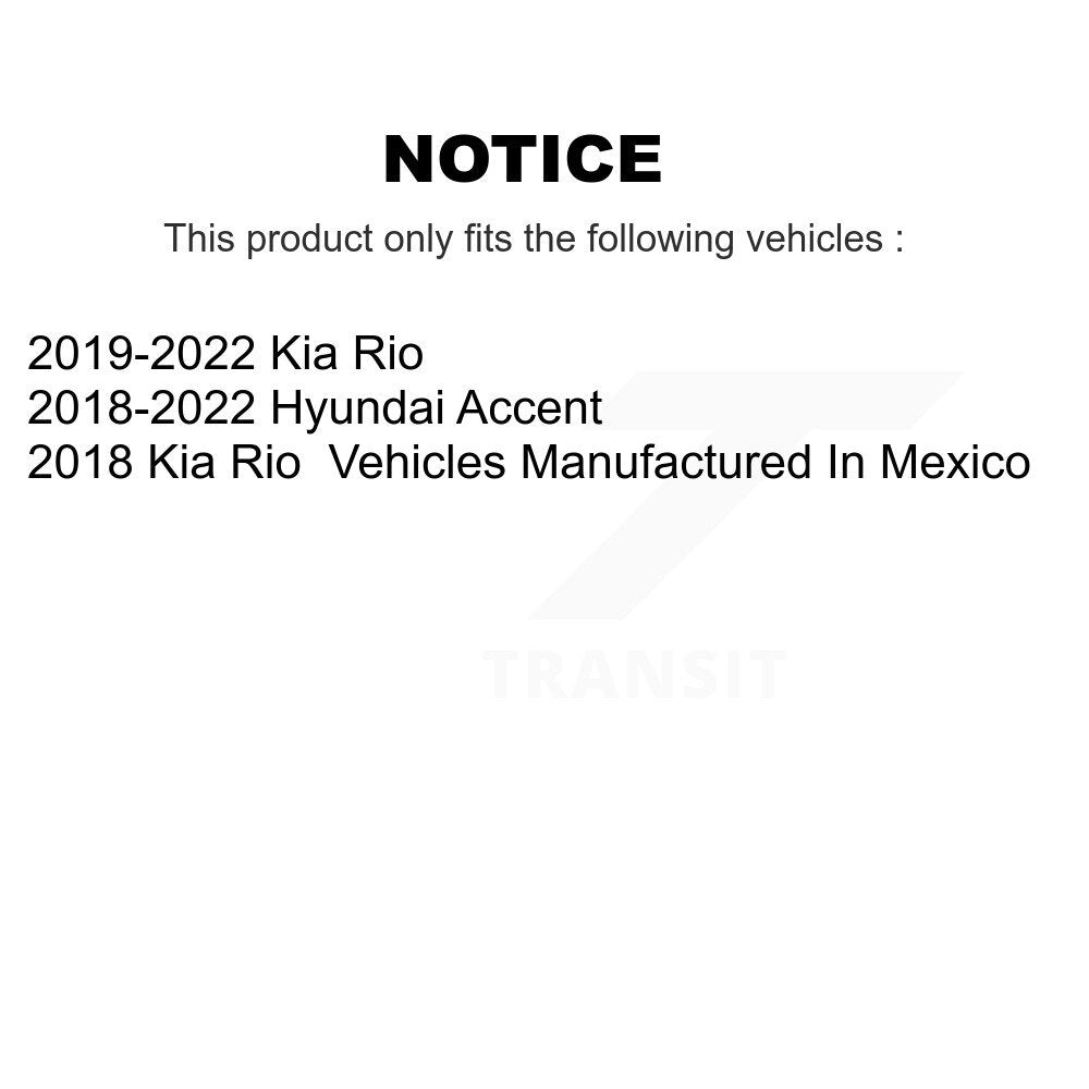 Front Disc Brake Rotors And Ceramic Pads Kit For Kia Rio Hyundai Accent