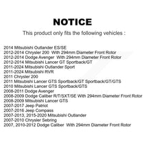 Load image into Gallery viewer, Front Brake Rotor Ceramic Pad Kit For Jeep Dodge Patriot Mitsubishi Chrysler 200