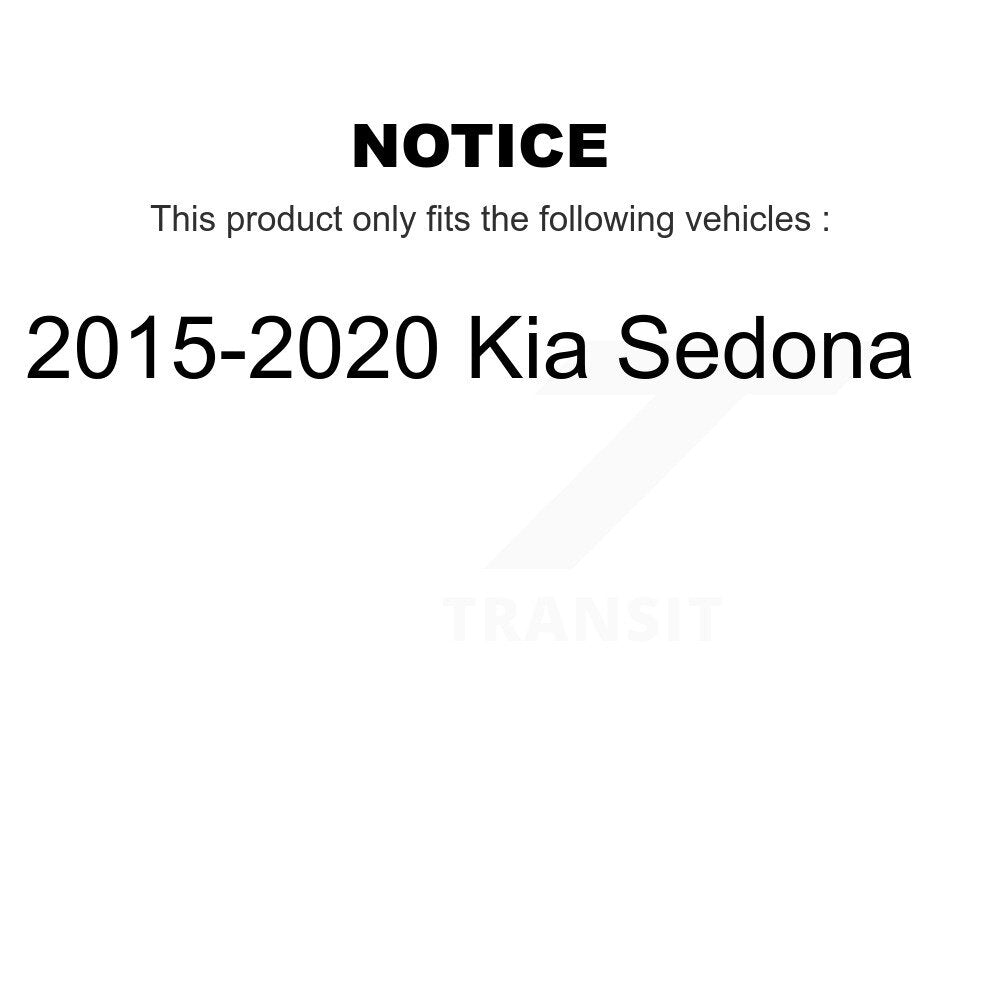 Front Disc Brake Rotors And Ceramic Pads Kit For 2015-2020 Kia Sedona