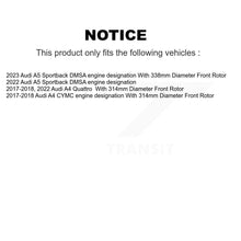 Load image into Gallery viewer, Front Disc Brake Rotors And Ceramic Pads Kit For Audi A4 Quattro A5 Sportback