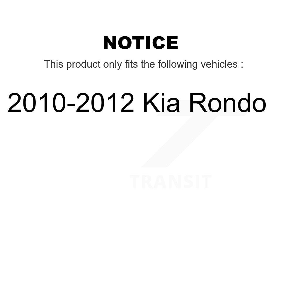 Front Disc Brake Rotors And Ceramic Pads Kit For 2010-2012 Kia Rondo