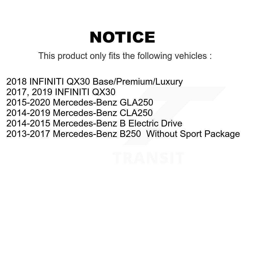 Front Brake Rotors Ceramic Pad Kit For Mercedes-Benz GLA250 CLA250 INFINITI QX30