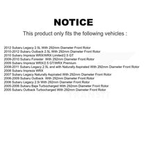 Charger l'image dans la galerie, Front Brake Rotor And Ceramic Pad Kit For Subaru Outback Legacy Forester Impreza