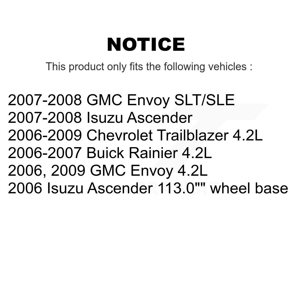 Front Disc Brake Rotor Ceramic Pad Kit For Chevrolet Trailblazer GMC Envoy Buick