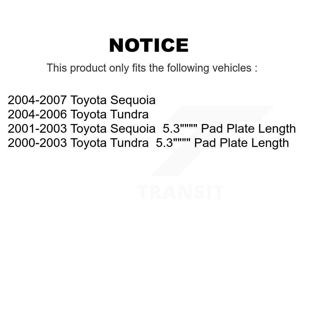 Front Disc Brake Rotors And Ceramic Pads Kit For Toyota Tundra Sequoia