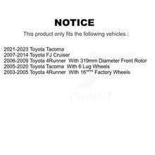 Load image into Gallery viewer, Front Disc Brake Rotors And Ceramic Pad Kit For Toyota Tacoma 4Runner FJ Cruiser