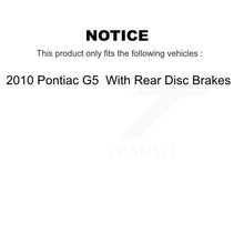 Load image into Gallery viewer, Front Disc Brake Rotor Ceramic Pad Kit For 2010 Pontiac G5 With Rear Brakes