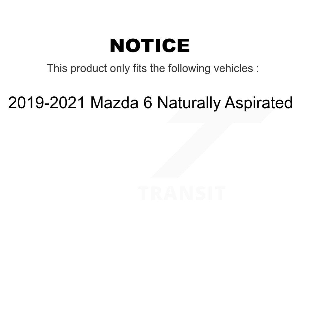 Front Disc Brake Rotor Ceramic Pad Kit For 2019-2021 Mazda 6 Naturally Aspirated