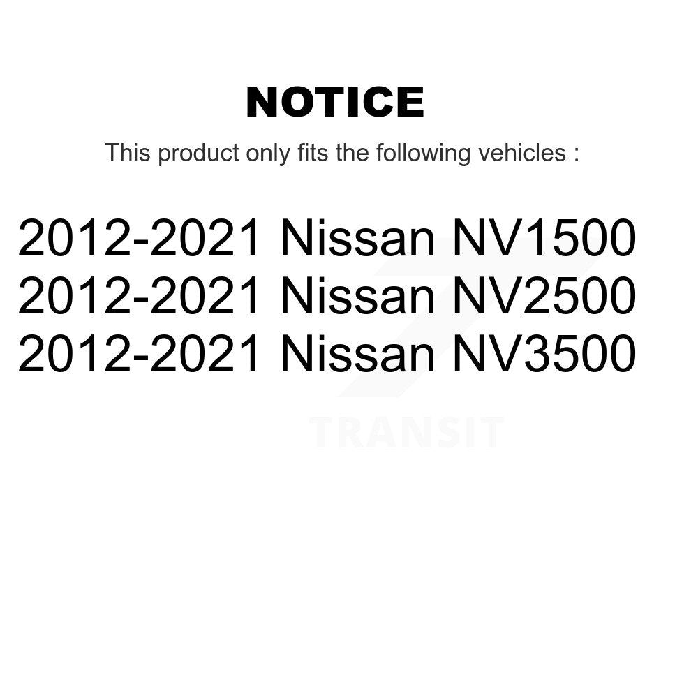 Front Disc Brake Rotor Ceramic Pad Kit For 2012-2021 Nissan NV2500 NV3500 NV1500