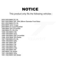 Load image into Gallery viewer, Front Brake Rotor Ceramic Pad Kit For BMW Z3 Z4 323i 323Ci 328i 318i 323is 328is