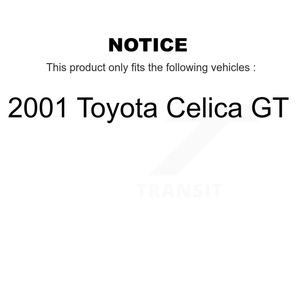 [Front+Rear] 2001 Toyota Celica GT Premium OE Brake Rotors & Ceramic Pads Kit For Max Braking