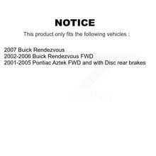 Charger l'image dans la galerie, Front Rear Disc Brake Rotor &amp; Ceramic Pad Kit For Buick Rendezvous Pontiac Aztek