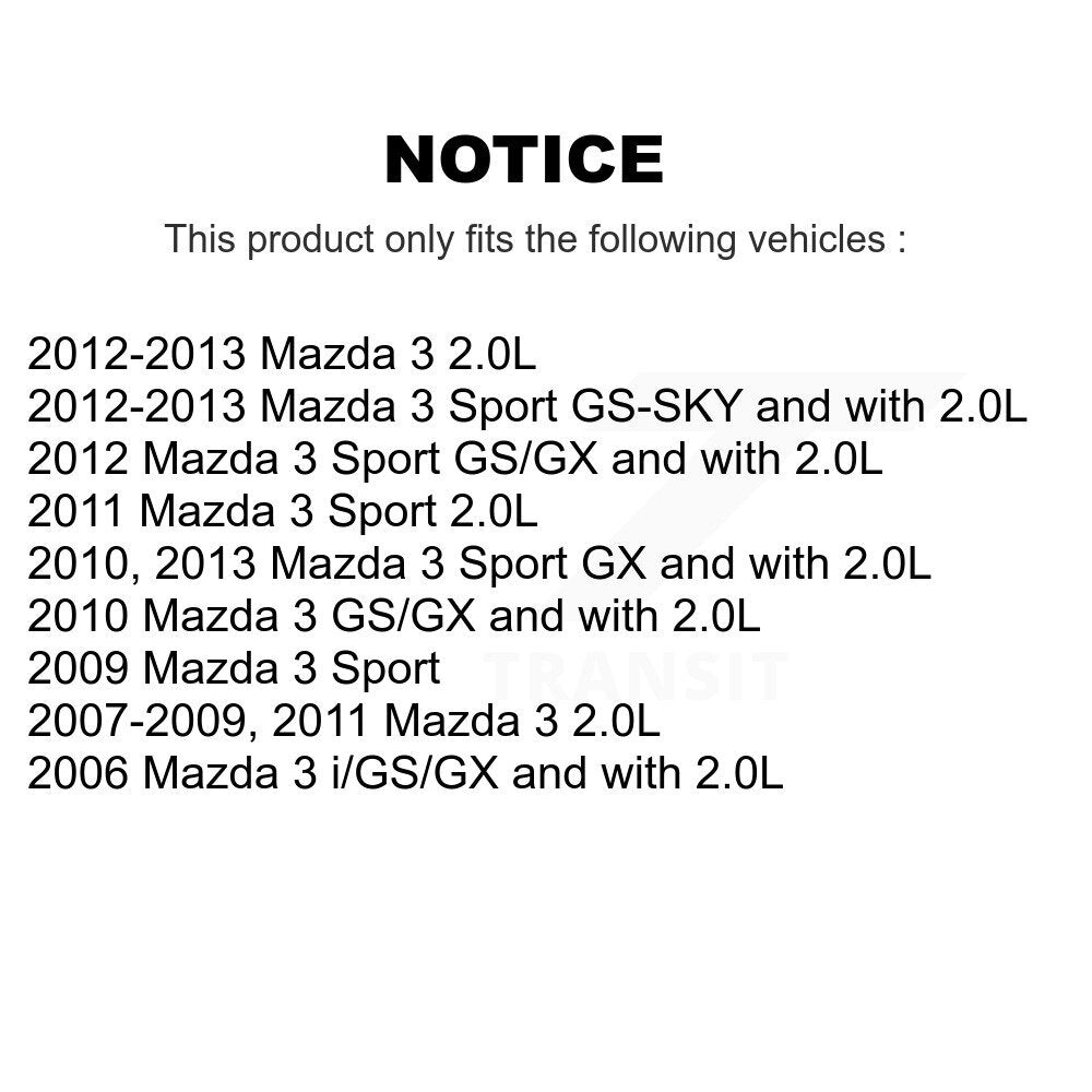 Front Rear Disc Brake Rotors And Ceramic Pads Kit For Mazda 3 Sport