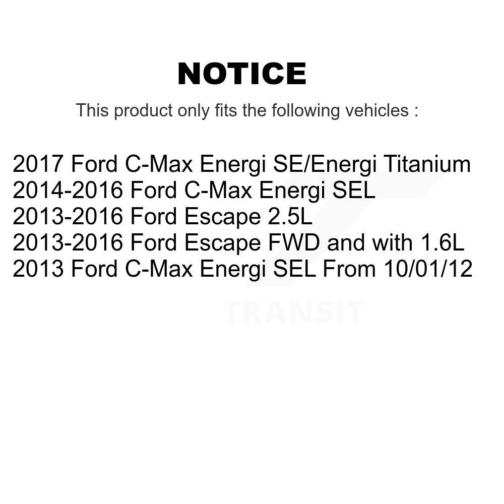 Front Rear Disc Brake Rotors And Ceramic Pads Kit For Ford Escape C-Max
