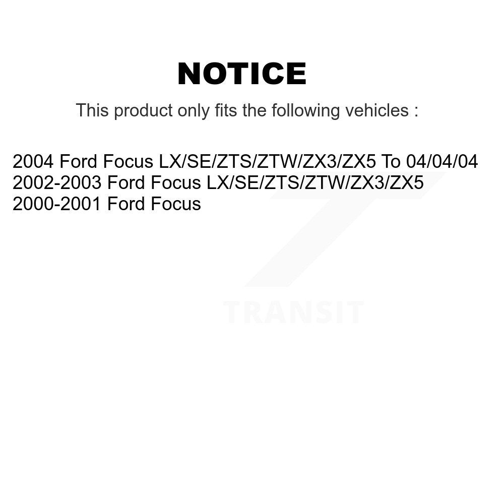 Front Rear Disc Brake Rotors And Ceramic Pads Kit For Ford Focus