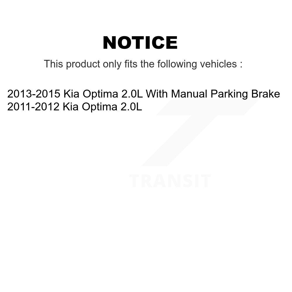 Front Rear Disc Brake Rotors And Ceramic Pads Kit For Kia Optima 2.0L