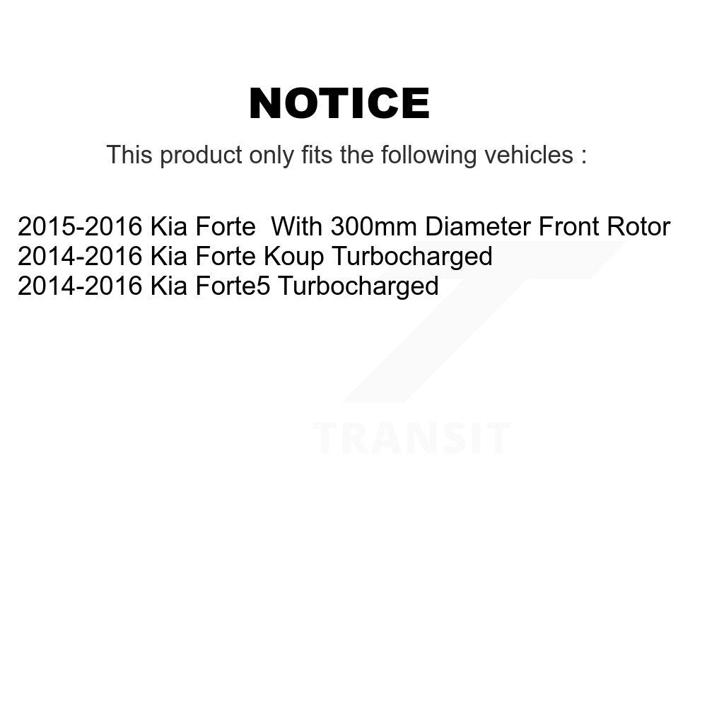 Front Rear Disc Brake Rotors And Ceramic Pads Kit For Kia Forte Forte5 Koup