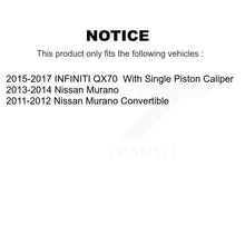 Charger l'image dans la galerie, Front Rear Brake Rotor &amp; Ceramic Pad Kit For Nissan Murano INFINITI M37 QX70 Q70