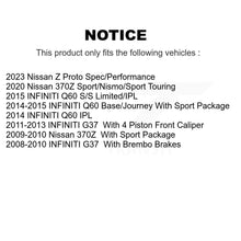 Load image into Gallery viewer, Front Rear Disc Brake Rotor &amp; Ceramic Pad Kit For INFINITI G37 Nissan 370Z Q60 Z