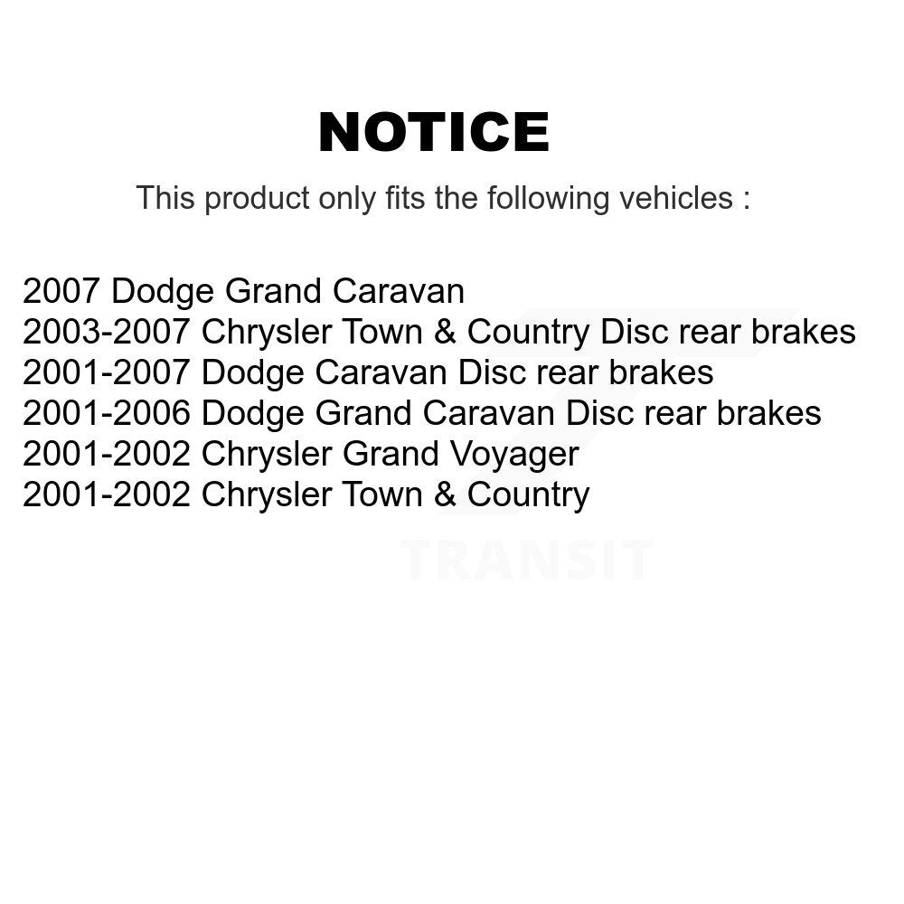 Front Rear Brake Rotor & Ceramic Pad Kit For Dodge Grand Caravan Chrysler Town