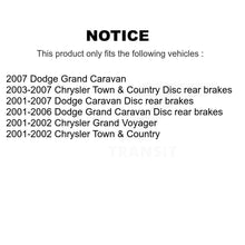 Charger l'image dans la galerie, Front Rear Brake Rotor &amp; Ceramic Pad Kit For Dodge Grand Caravan Chrysler Town