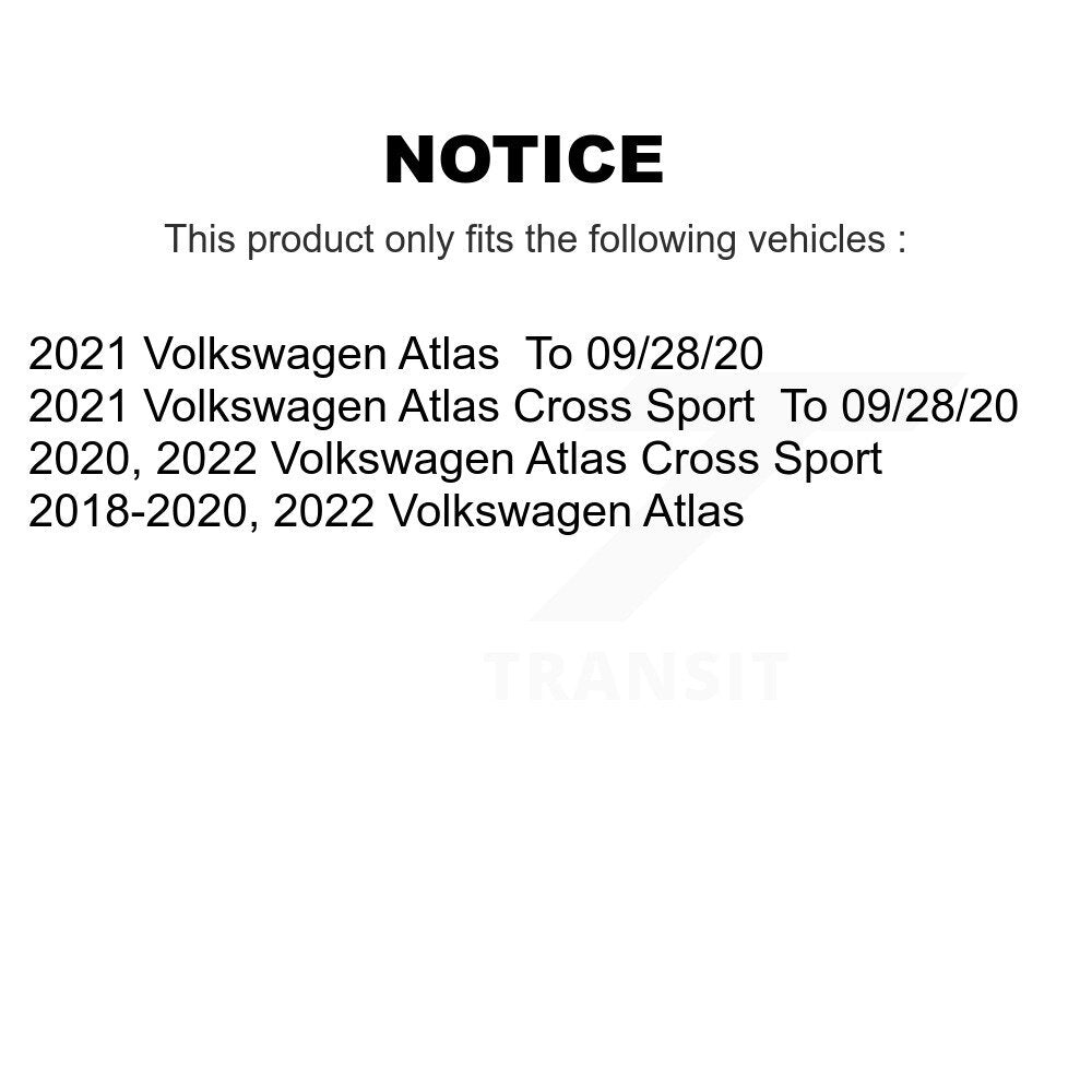 Front Rear Disc Brake Rotor And Ceramic Pad Kit For Volkswagen Atlas Cross Sport