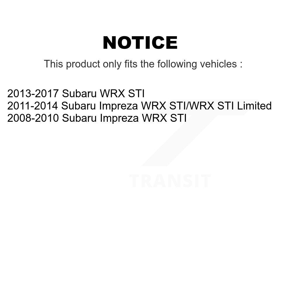 Front Rear Disc Brake Rotors And Ceramic Pads Kit For Subaru Impreza WRX STI