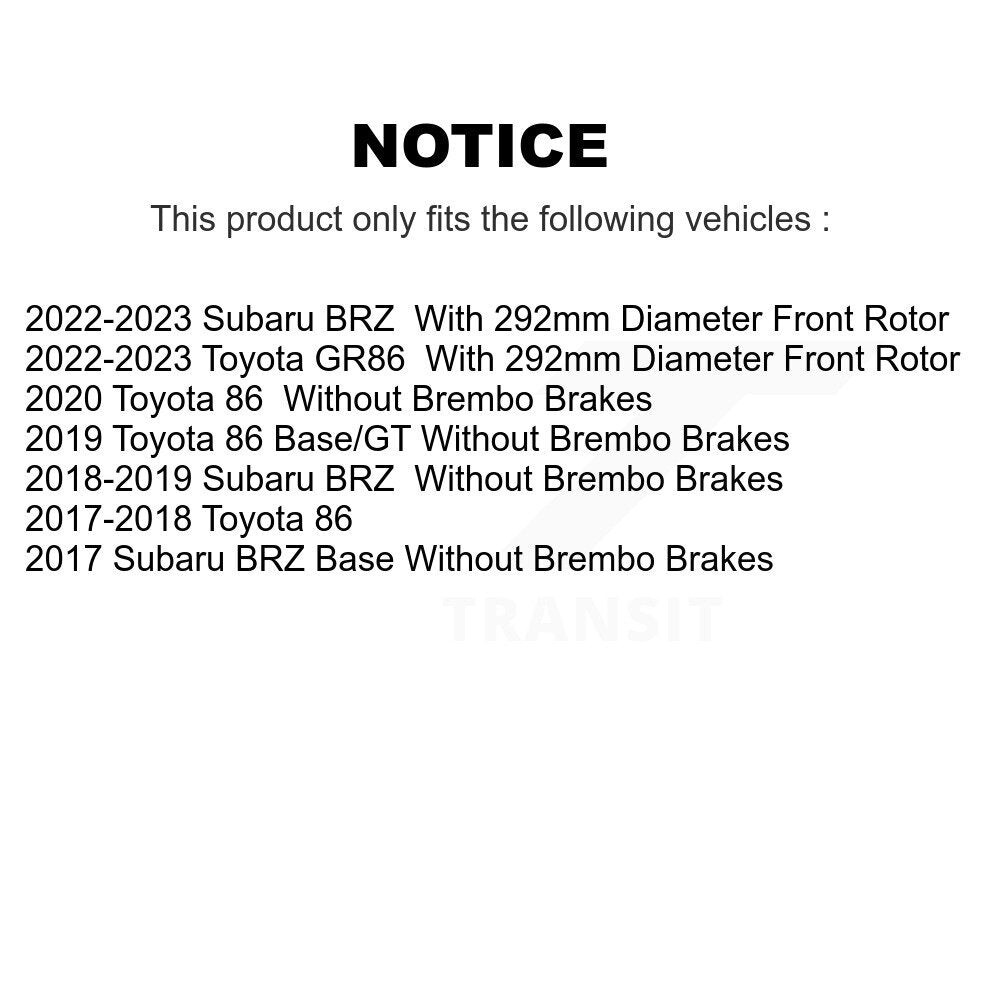 Front Rear Disc Brake Rotors And Ceramic Pads Kit For Toyota 86 Subaru BRZ