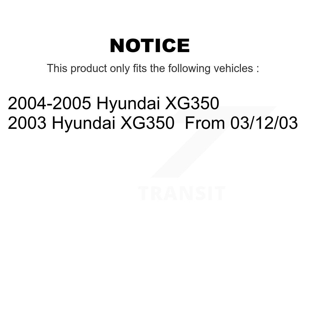 Front Rear Disc Brake Rotors And Ceramic Pads Kit For Hyundai XG350