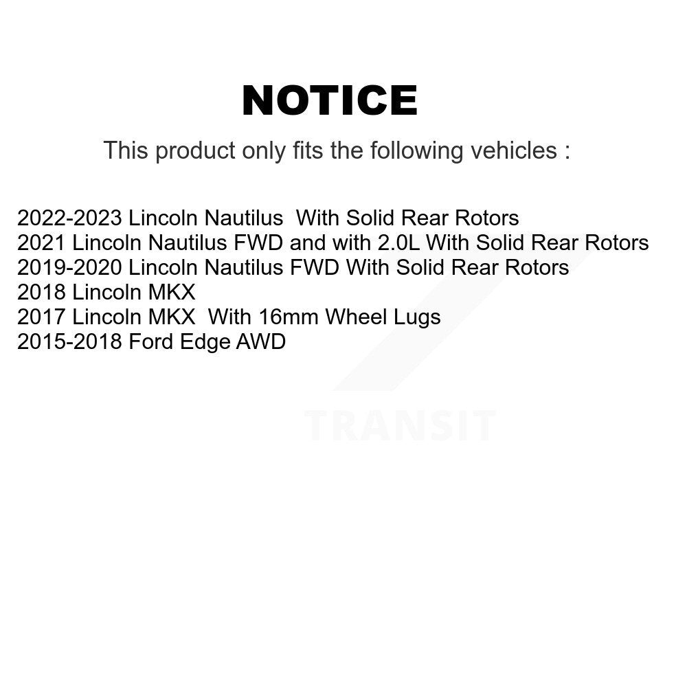 Front Rear Disc Brake Rotor & Ceramic Pad Kit For Ford Edge Lincoln MKX Nautilus