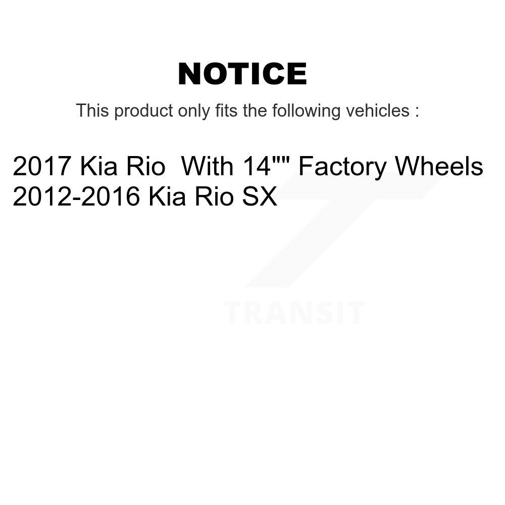 Kit de rotors de frein à disque avant et arrière et plaquettes en céramique pour Kia Rio 