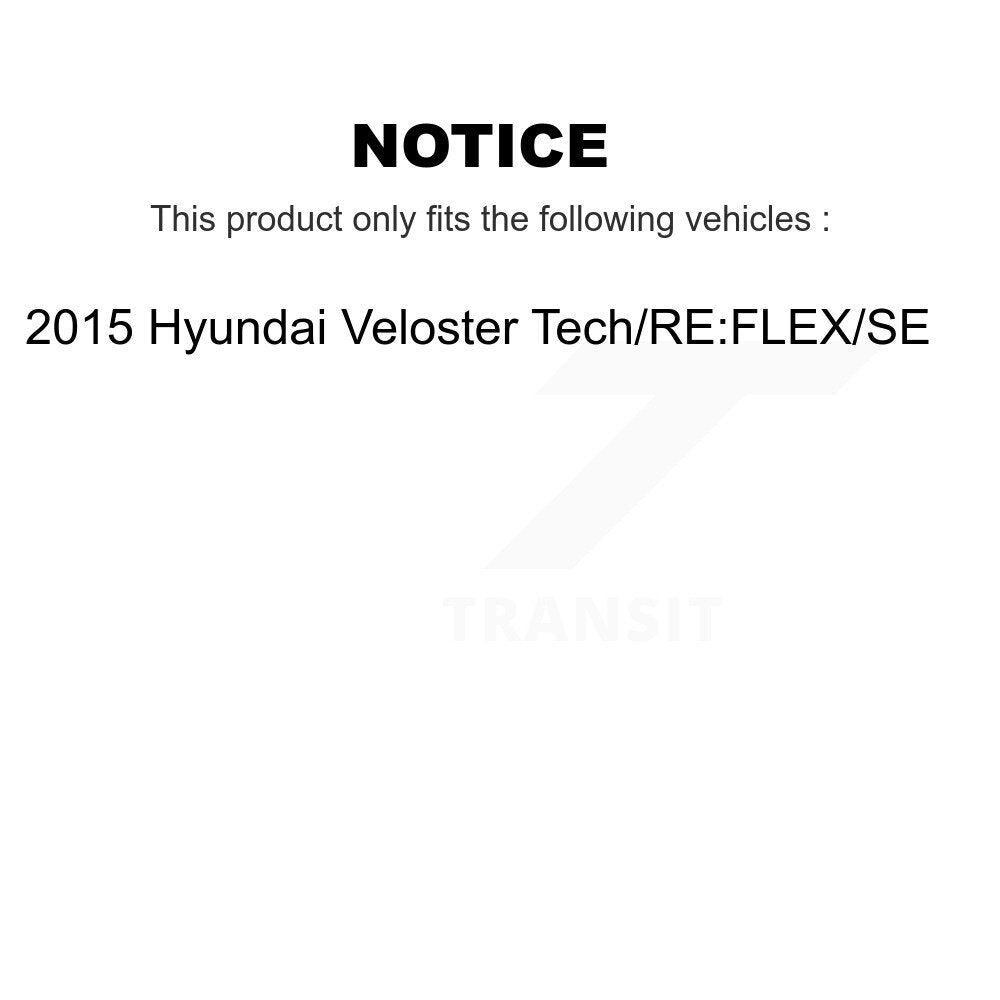 Front Rear Brake Rotor Ceramic Pad Kit For 2015 Hyundai Veloster Tech RE FLEX SE