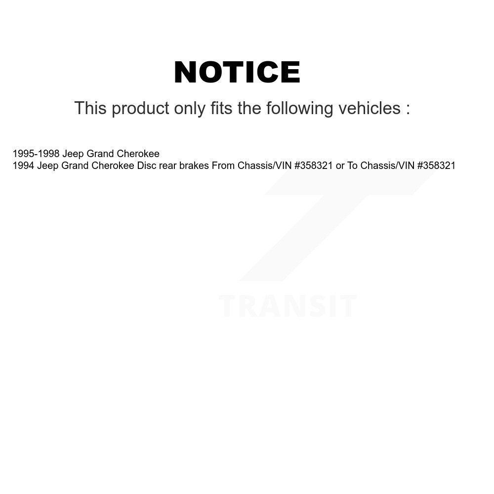 Kit de rotors de frein à disque avant et arrière et plaquettes en céramique pour Jeep Grand Cherokee 