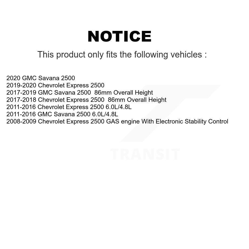 Front Rear Brake Rotor And Ceramic Pad Kit For Chevrolet Express 2500 GMC Savana